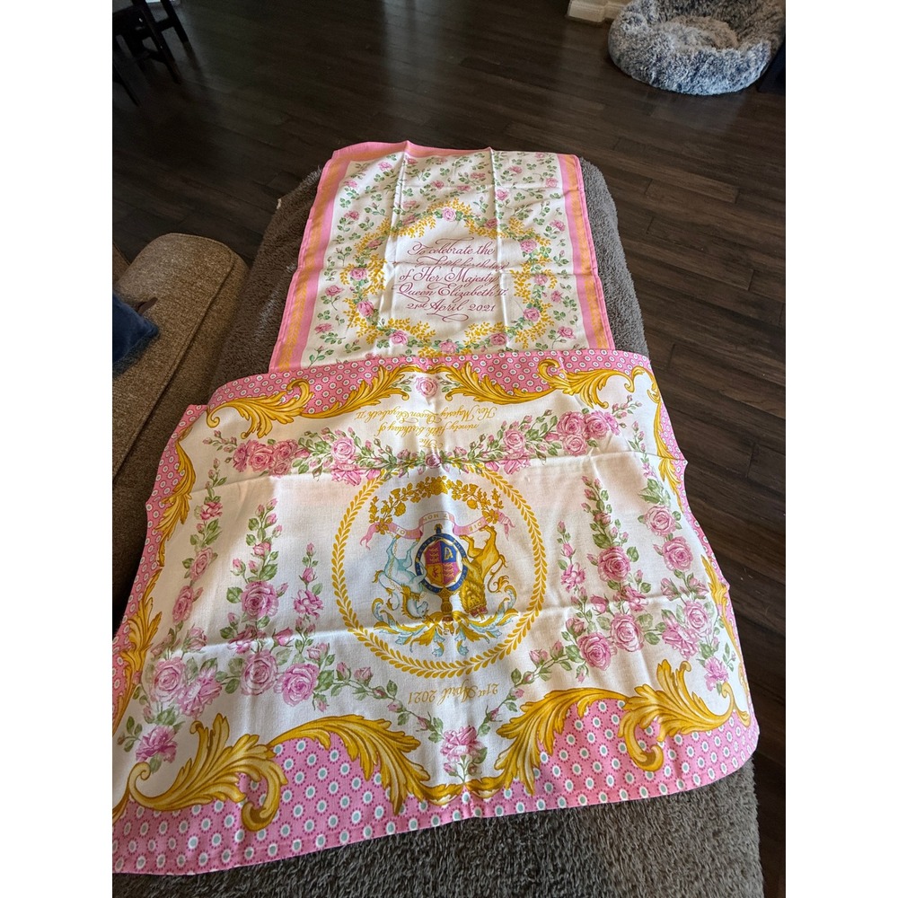 2 Royal Collection Queen Elizabeth II 95th Birthday Commemorative Tea Towel 2021